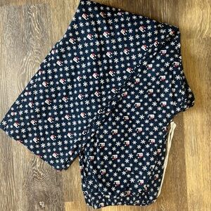 Vineyard Vines Navy Snowflake & Santa Pajama Pants-M